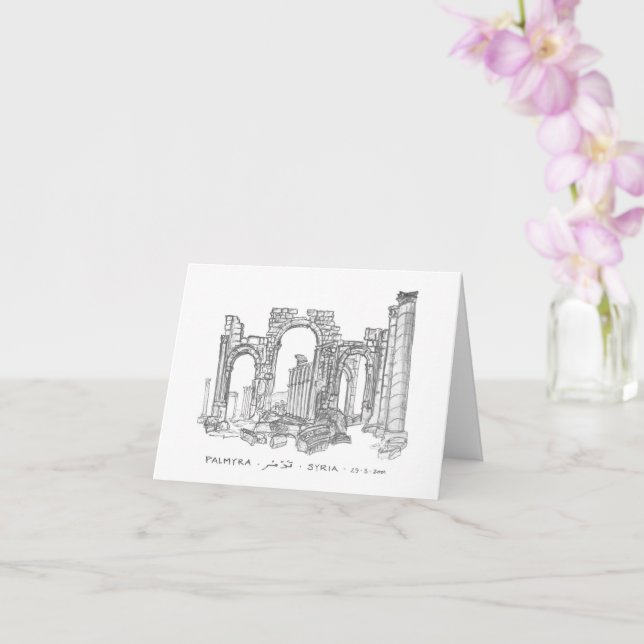 Monumental Arch, Palmyra, Syrien Karte (Orchidee)