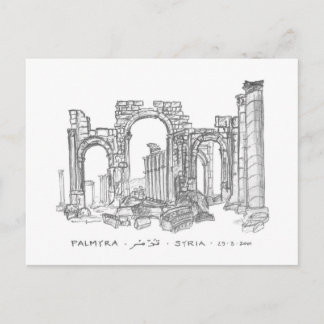Monumental Arch, Palmyra, Syrien Postkarte