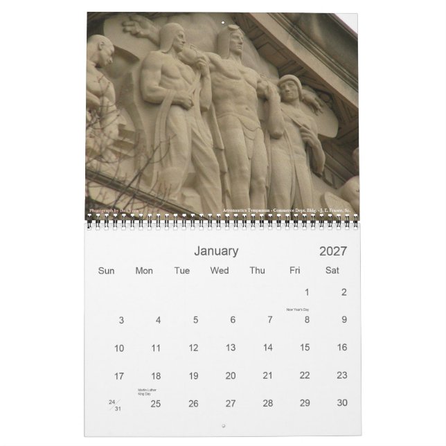 Monumentale große Stücke von Washington, DC 2011 - Kalender (Jan 2027)