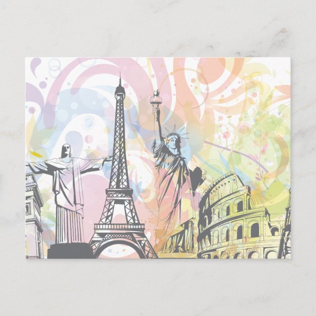 Monumente der Welt Postkarte (Vorderseite)