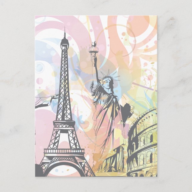 Monumente der Welt Postkarte (Vorderseite)