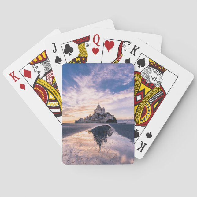 Monuments | Mont Saint-Michel, Normandy France Spielkarten (Rückseite)