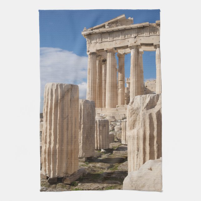 Monuments | Parthenon Acropolis Athens Greece Geschirrtuch (Vertikal)