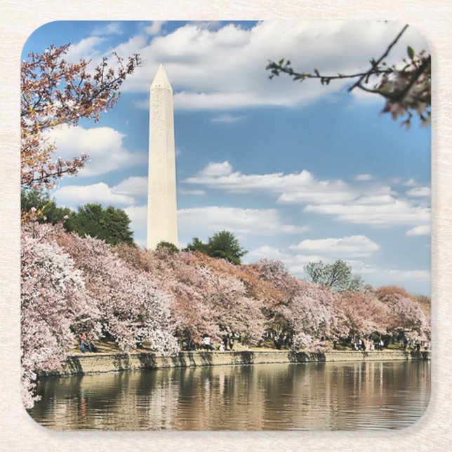 Monuments | Washington Memorial Rechteckiger Pappuntersetzer (Vorderseite)