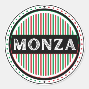 Monza City Pride Emblem – Italienische Identität Runder Aufkleber
