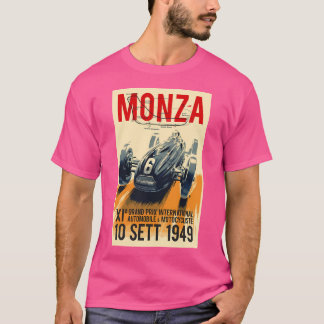 Monza Grand Prix Vintages Auto Racing Print T-Shirt