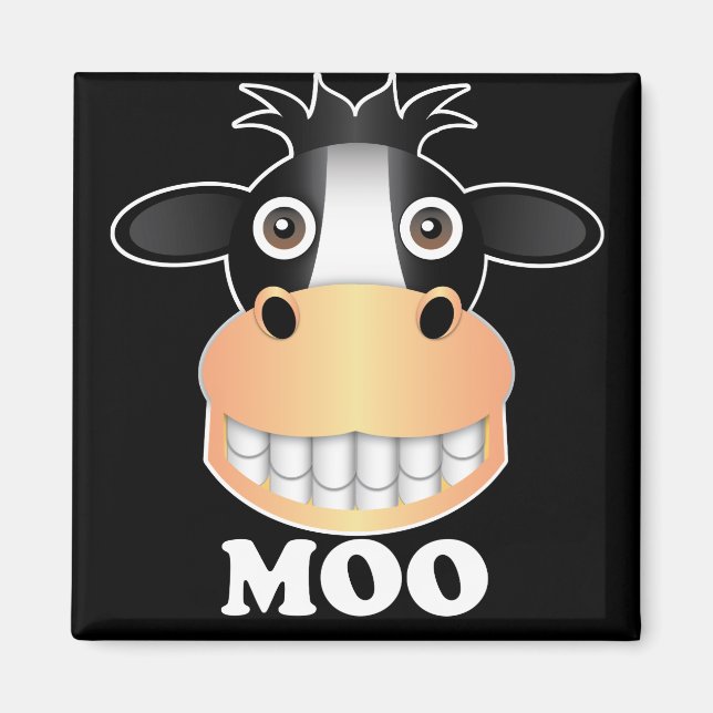 Moo - 2 Zoll Square Magnet  (Vorne)