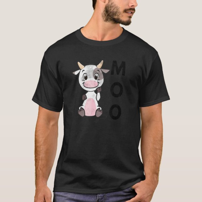 Moo Baby Cow Bauer Farm Landleben T-Shirt (Vorderseite)