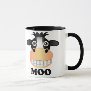 Moo - Black 11 oz Ringer Tasse 