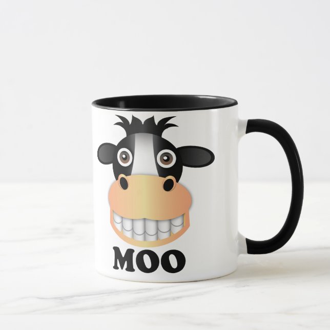 Moo - Black 11 oz Ringer Tasse  (Rechts)