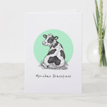 Moo-chas Gras-hintern witzige Dankeschön-Karte