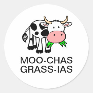 Moo-chas Gras-ias (Muchas Gracias) Aufkleber