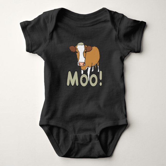 Moo Cow Baby Strampler (Vorderseite)
