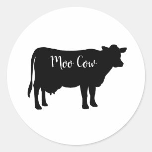 Moo Cow Barnyard Party Paper Napkins Runder Aufkleber