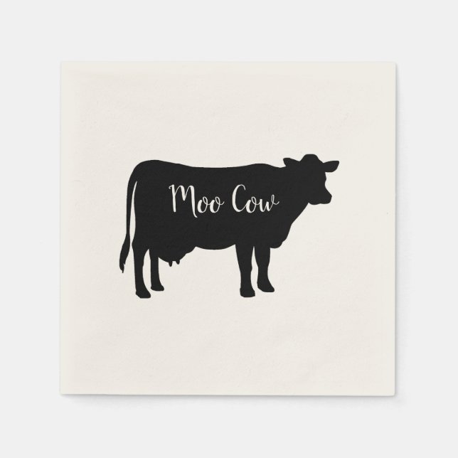Moo Cow Barnyard Party Paper Napkins Serviette (Vorderseite)