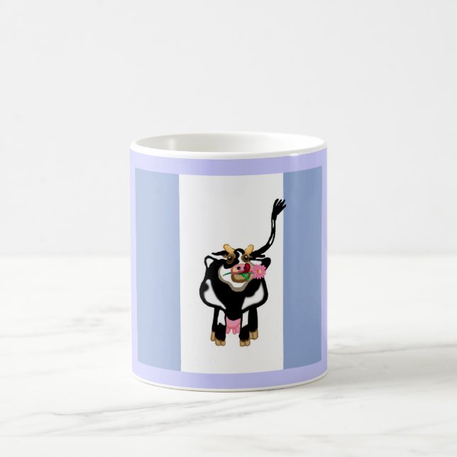Moo Cow Blue Kaffeetasse (Mittel)
