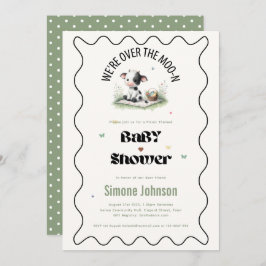 Moo Cow Picnic Baby Shower Theme Girls Einladung