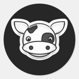 Moo Cow Runder Aufkleber