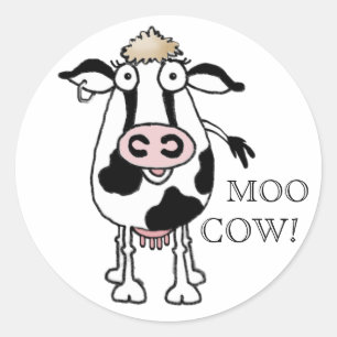 MOO COW! RUNDER AUFKLEBER