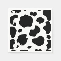 Moo Cow Spots Print Black & White Geburtstagsparty