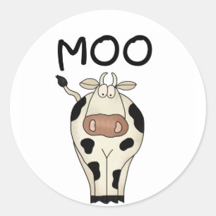 Moo Cow Tshirts und Geschenke Runder Aufkleber