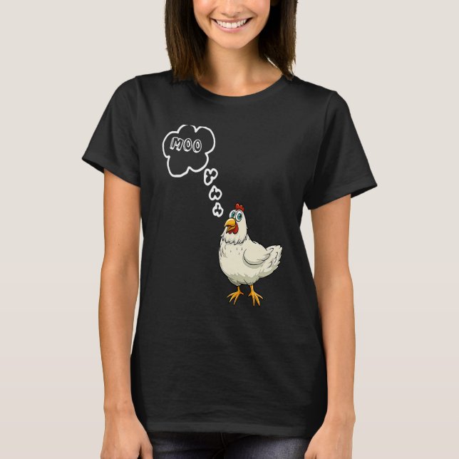MOO  CowChicken Family  Farm Animal Apparel T-Shirt (Vorderseite)
