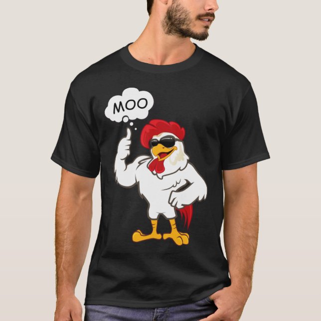 MOO  CowChicken Moo  Chicken  Farm Animals T-Shirt (Vorderseite)