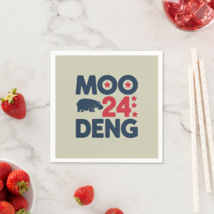 Moo Deng 2024 Moo Deng Moo Deng Süßes Baby Nilpfer Serviette