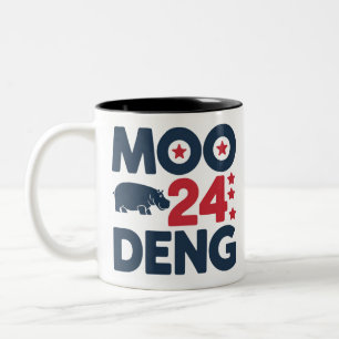 Moo Deng 2024 Moo Deng Moo Deng Süßes Baby Nilpfer Zweifarbige Tasse