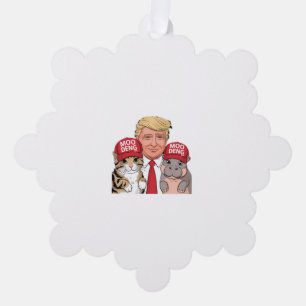 Moo Deng 24 Trumps Spaß-Kampagne mit Hippo & Cat Ornament Karte