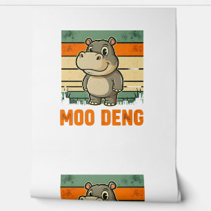 Moo Deng_ Adorable Baby Hippo Long Sleeve T - Shir Tapete