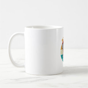Moo Deng Baby Hippo Zoo Baby Hippo Vintag Sunset Kaffeetasse