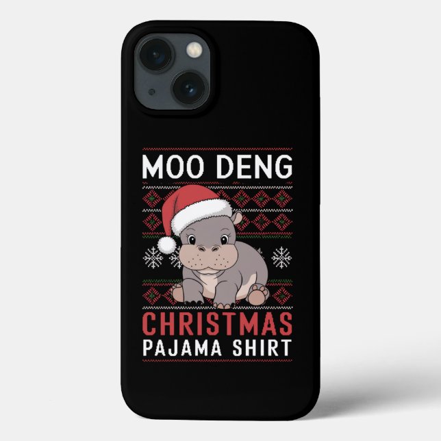 Moo Deng Christmas Pajama Matching Family Case-Mate iPhone Hülle (Rückseite)