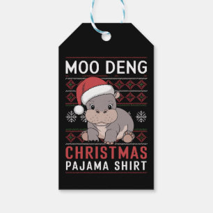 Moo Deng Christmas Pajama Matching Family Geschenkanhänger