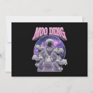 MOO-DENG DAS BERÜHMTE BABY-ZWERGFLUSSPFERD MOODENG EINLADUNG