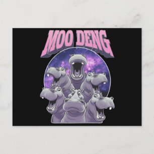 MOO-DENG DAS BERÜHMTE BABY-ZWERGFLUSSPFERD MOODENG POSTKARTE