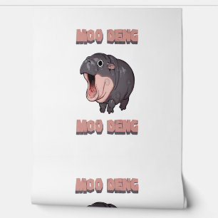 Moo-Deng der Baby Hippo-T - Shirt Tapete