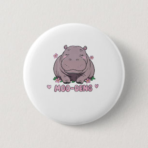Moo-Deng Der berühmte Niedliche Hippopotamus auf T Button