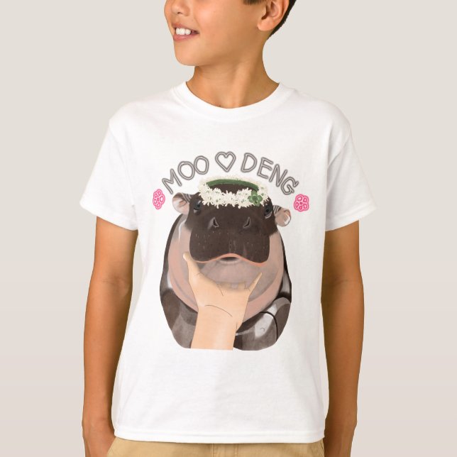 Moo Deng, ein Hippo aus Thailand, T - Shirt (Vorderseite)