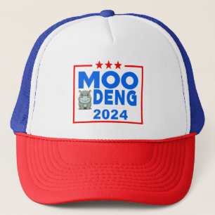 Moo Deng Funny Election 2024 Niedlich Hippo Truckerkappe