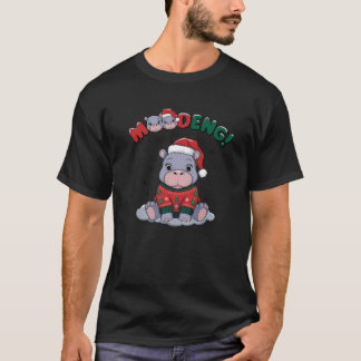 Moo Deng Hippo Baby Pigmy Chrismats Ugly Sweater Z T-Shirt