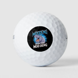 MOO DENG Hippo fährt das MOO DENG Golfball