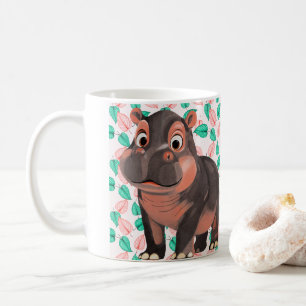 Moo Deng Hippo für frohe Weihnachten Kaffeetasse