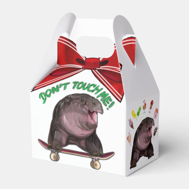 Moo Deng Hippo Geschenkschachtel (Vorderseite)