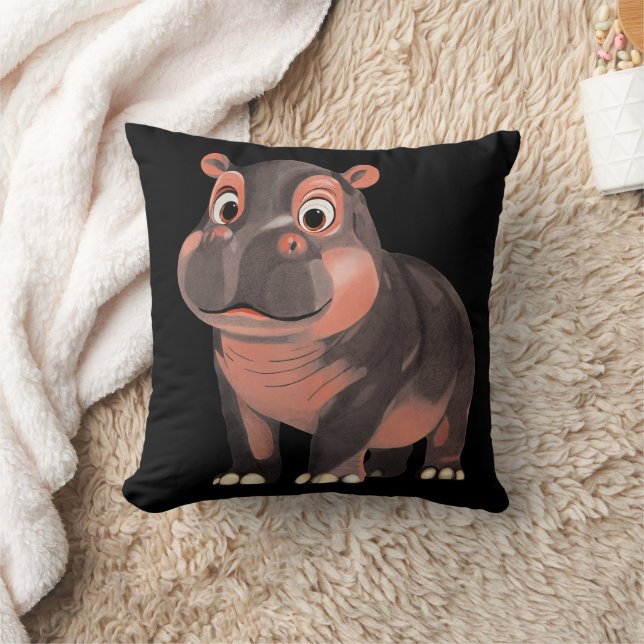 Moo Deng Hippo Kissen (Decke)