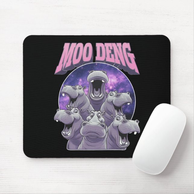 MOO DENG THE BERMOUS BABY PIGMY HIPPO MOODENG MOUSEPAD (Mit Mouse)