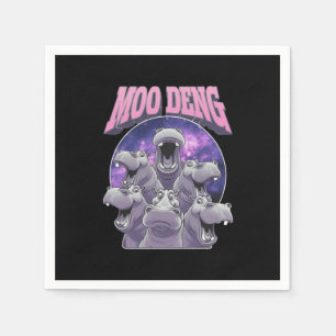 MOO DENG THE BERMOUS BABY PIGMY HIPPO MOODENG SERVIETTE