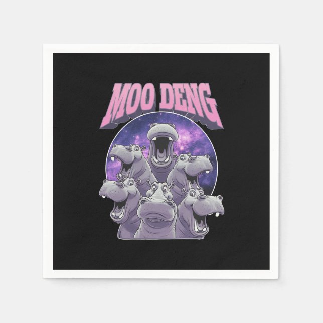 MOO DENG THE BERMOUS BABY PIGMY HIPPO MOODENG SERVIETTE (Vorderseite)