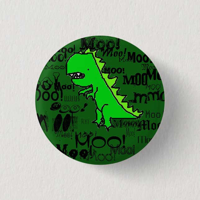 MOO! Dinosaurier Button (Vorderseite)