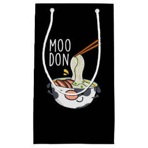 Moo-don Funny Udon Pun Dunkler Hintergrund Kleine Geschenktüte